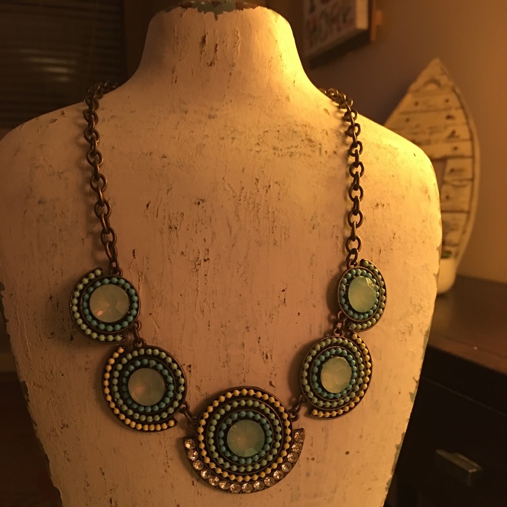 Blue Circle Necklace
